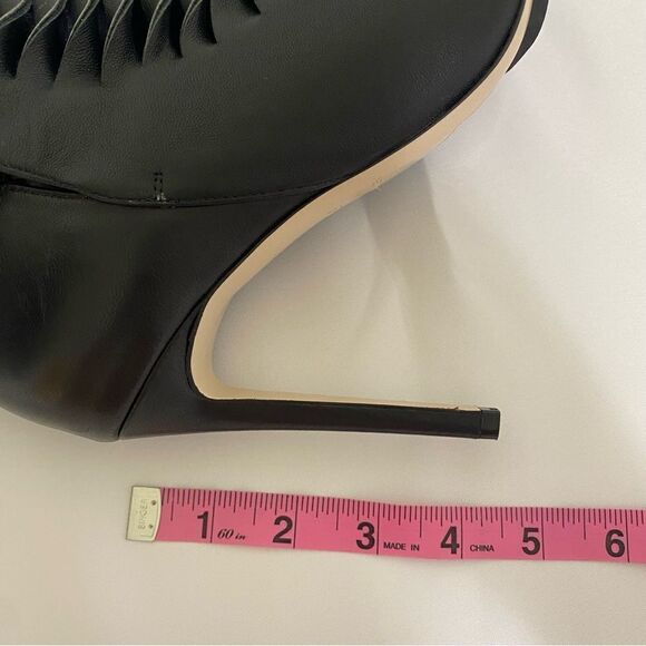 BURAKUYAN Black Peep Toe Ankle Booties - Picture 11 of 11